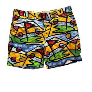 Loudmouth Shorts Men’s 40 Multicolored Cotton Blend Stretch Abstract Pop Art